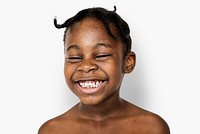 African kid portrait shoot with smiling expression