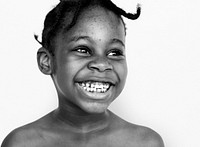 African Descent Boy Toothy Laughing Smiling