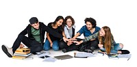 Group of students studying together