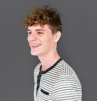 Young Adult with Smile Face Cheerful Studio Portrait