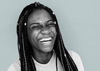 African Girl smiling casual studio portrait