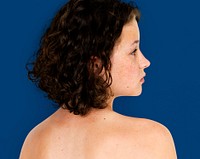 Young Adult Woman Topless Studio Portrait