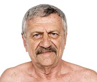 Senior adult man is in a shoot