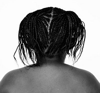 Young African girl studio portrait