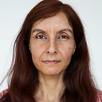 Worldface-Indian woman in a white background