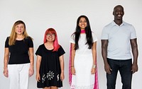People standing in group for photoshoot