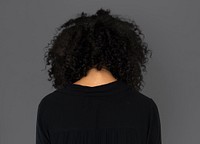 Adult woman back side view