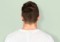 Adult man back side view