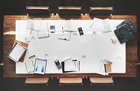 Aerial view of board room