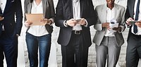 Group of diverse people are waiting for a job interview