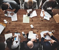 Group of diverse business people are having a meeting