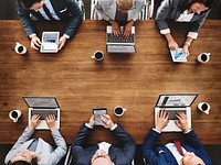 Group of diverse business people are having a meeting