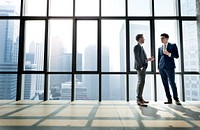 Businessman discussing after a meeting