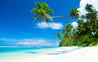 Tropical beach paradise in Samoa