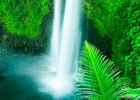 Waterfall in the djungle of Samoa.