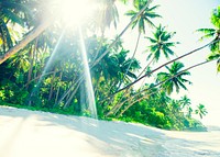 Tropical beach on Samoa