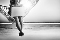 Business Woman Women Internet Laptop Wireless Concept