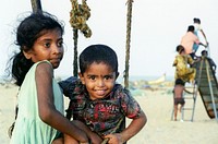Cheerful children in Chennai, India.