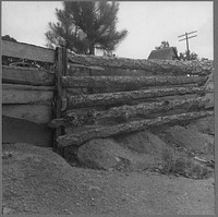 Greene County, Ga. A fence in an eroding field. Sourced from the Library of Congress.