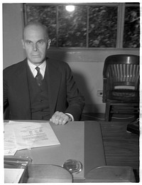 C.W. Kellogg, chief consultant, heat light and power unit, Materials Branch, Production Division. Sourced from the Library of Congress.