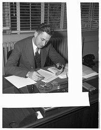 Dr. Carl C. Monrad, Consultant, Petroleum Unit, Industrial Materials, Petroleum, Chemical, and Allied Products Section, Production Division. Sourced from the Library of Congress.
