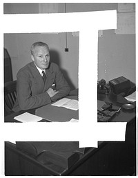 Dr. D.F. Morgan, Consultant on Chemical and Allied Products, Office of Production Management (OPM). Formerly with Scudder, Stevens and Clark, New York City. Sourced from the Library of Congress.