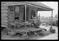 Front porch of tenant farmer's house near Warner, Oklahoma by Russell Lee