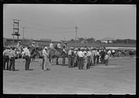 Watching polo match, Abilene, Texas by Russell Lee