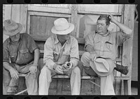 Three oil workers, Saint Louis, Oklahoma by Russell Lee