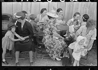 Women and children at 4-H Club fair, Cimarron, Kansas by Russell Lee