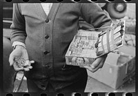 Street vendor's goods, Waco, Texas by Russell Lee