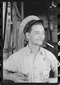 Greek fruit stand owner, market square, Waco, Texas by Russell Lee