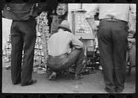 [Untitled photo, possibly related to: Group of men, market square, Waco, Texas] by Russell Lee