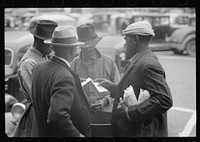 Group of men, market square, Waco, Texas by Russell Lee