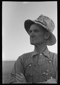 [Untitled photo, possibly related to: Mormon dry farmer. He has been a bishop of the Mormon Church, Oneida County, Idaho] by Russell Lee