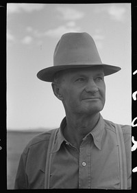 [Untitled photo, possibly related to: Mormon dry farmer. He has been a bishop of the Mormon Church, Oneida County, Idaho] by Russell Lee