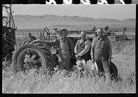 FSA (Farm Security Administration) cooperative tractor and Mormon farmer members, Box Elder County, Utah by Russell Lee