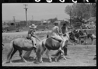 The pony ride concession on Fourth of July at Vale, Oregon by Russell Lee