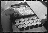 [Untitled photo, possibly related to: Packing tuna into cans, Columbia River Packing Association, Astoria, Oregon] by Russell Lee