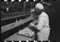 Packing tuna into cans, Columbia River Packing Association, Astoria, Oregon by Russell Lee