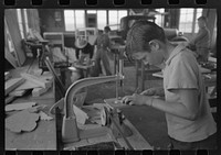 In the woodwork vocational training class, at the FSA (Farm Security Administration) farmworkers community, Eleven Mile Corner, Arizona by Russell Lee