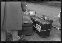 Los Angeles, California. The evacuation of Japanese-Americans from West Coast areas under U.S. Army war emergency orders. Baggage of Japanese-American who is being evacuated by Russell Lee