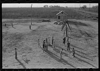 Recreational facilities for the children, Kern migrant camp, California. Sourced from the Library of Congress.