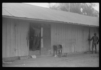 Living quarters for migratory agricultural workers at Webster Canning Company, Cheriton, Virginia. Sourced from the Library of Congress.