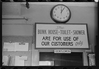 Sign in a truck service station on U.S. 1 (New York Avenue) in Washington, D.C.. Sourced from the Library of Congress.