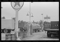 At a truck service station on U.S. 1 (New York Avenue), Washington, D.C.. Sourced from the Library of Congress.