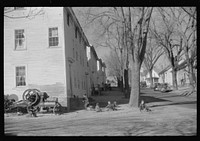 Children playing in the street in the mill town of Occum, Connecticut. Sourced from the Library of Congress.