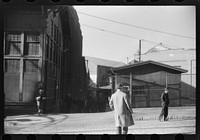 [Untitled photo, possibly related to: Workers coming out of the Farrell Birmingham Foundry. Ansonia, Connecticut]. Sourced from the Library of Congress.