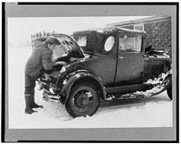 The son of Mr. John Rambone, Italian market gardener getting ready for a trip into town. Johnston, Rhode Island. Sourced from the Library of Congress.