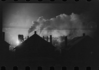 [Untitled photo, possibly related to: The Bessemers "blooming" at the Jones and Laughlin Steel Company in Aliquippa, Pennsylvania]. Sourced from the Library of Congress.